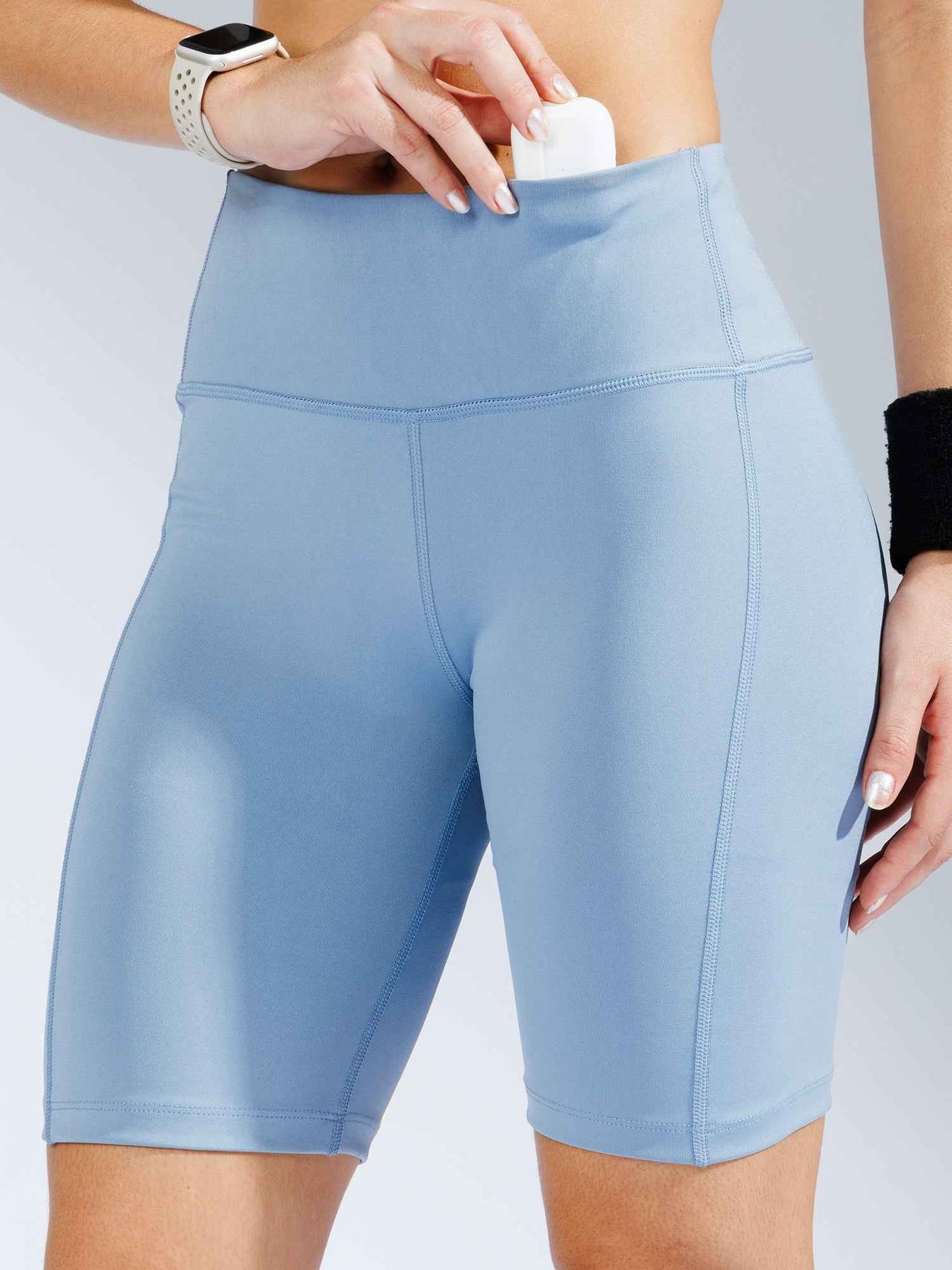 Momentum Legging 8” – Women’s High-Rise Training Leggings Pitch Blue