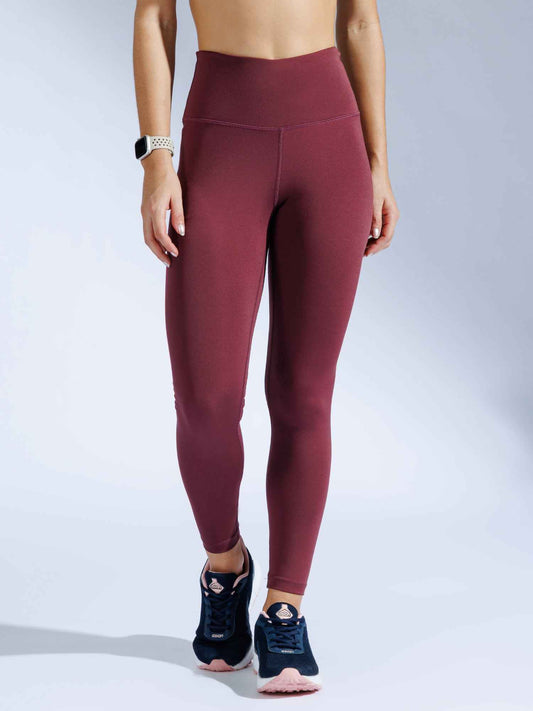 Ascent Edge Legging for Women – High Waist Workout Wear Mulled wine
