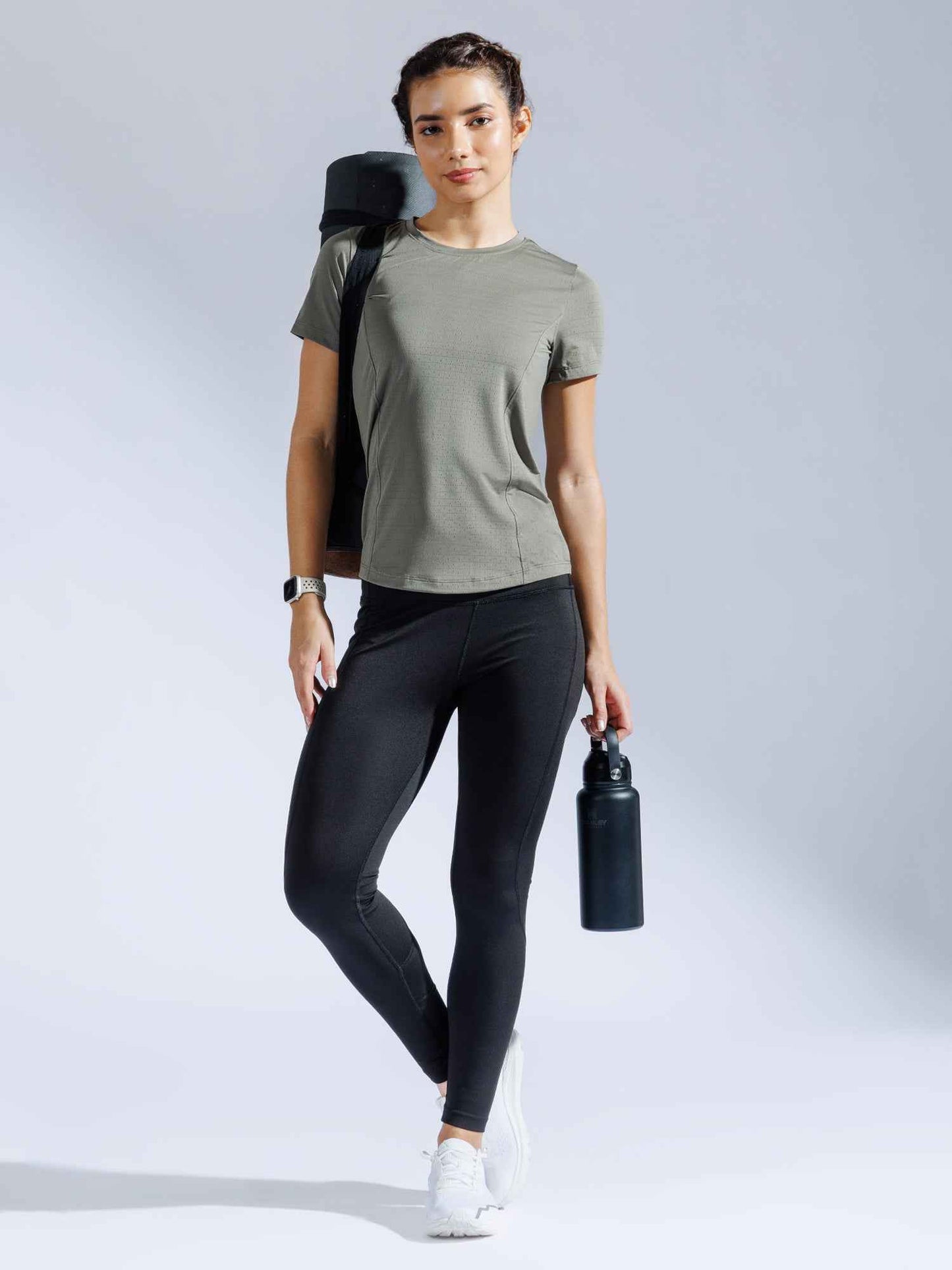 Momentum Tee – Women’s Lightweight Gym T-Shirt Ash Green