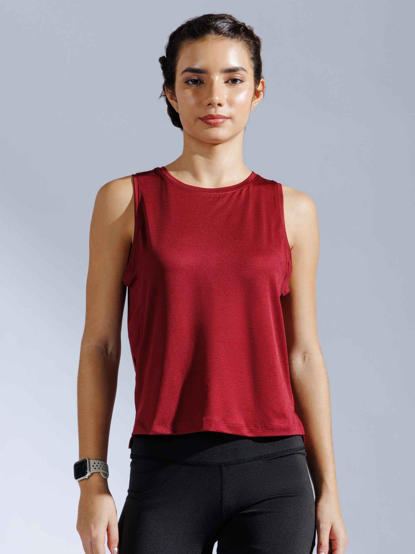 Calmflex Tank – Breathable Women’s Workout Tank Top Maroon