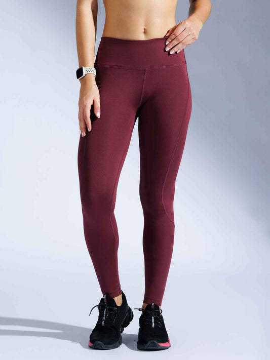Momentum Legging – Women’s 4-Way Stretch Gym Leggings Mulled wine