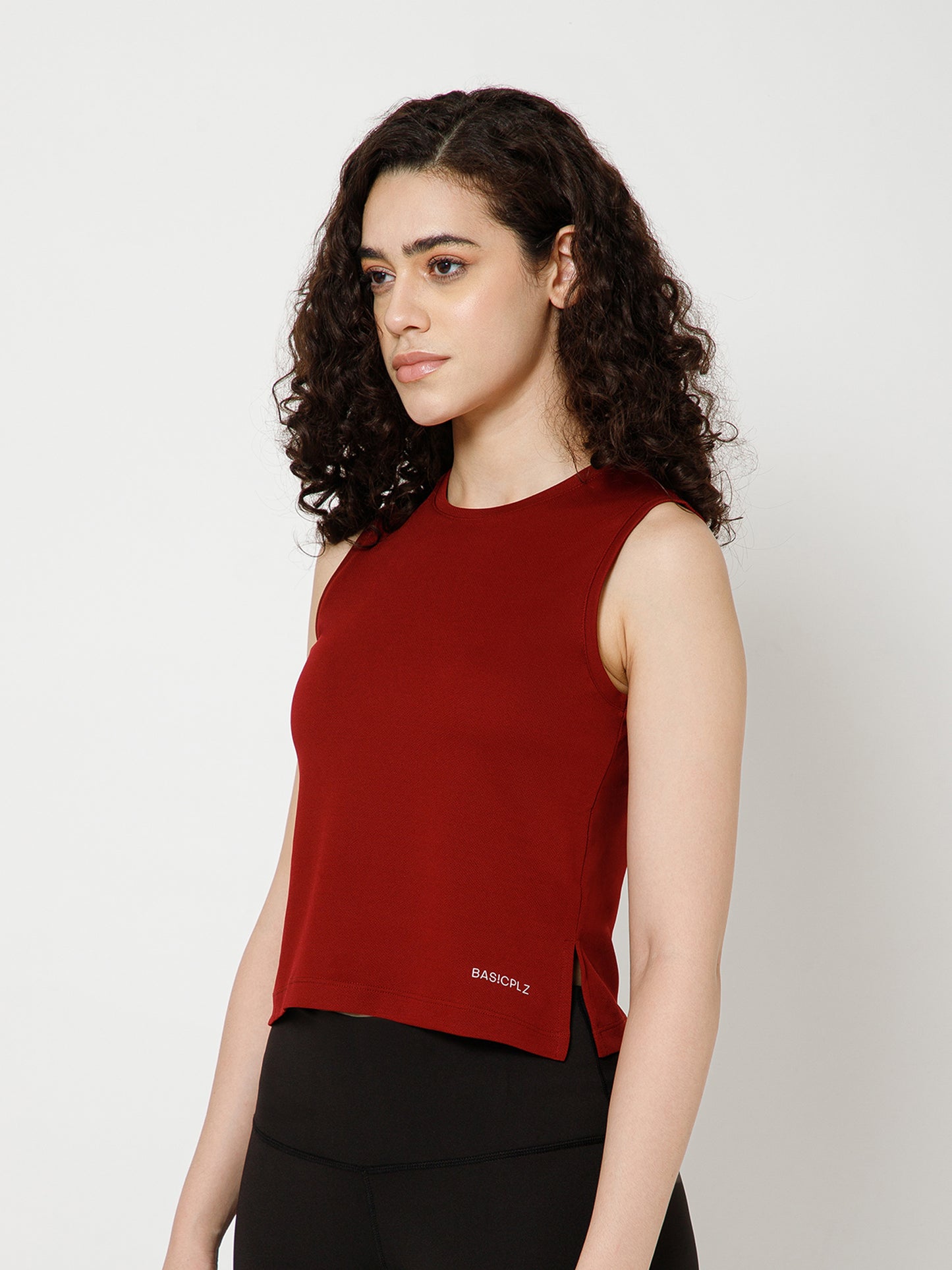 Cloud Tank Top for Women – Soft Stretch Activewear Maroon