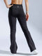 Cloud Stride Black Gym Flared Pants – Soft Stretch Activewear