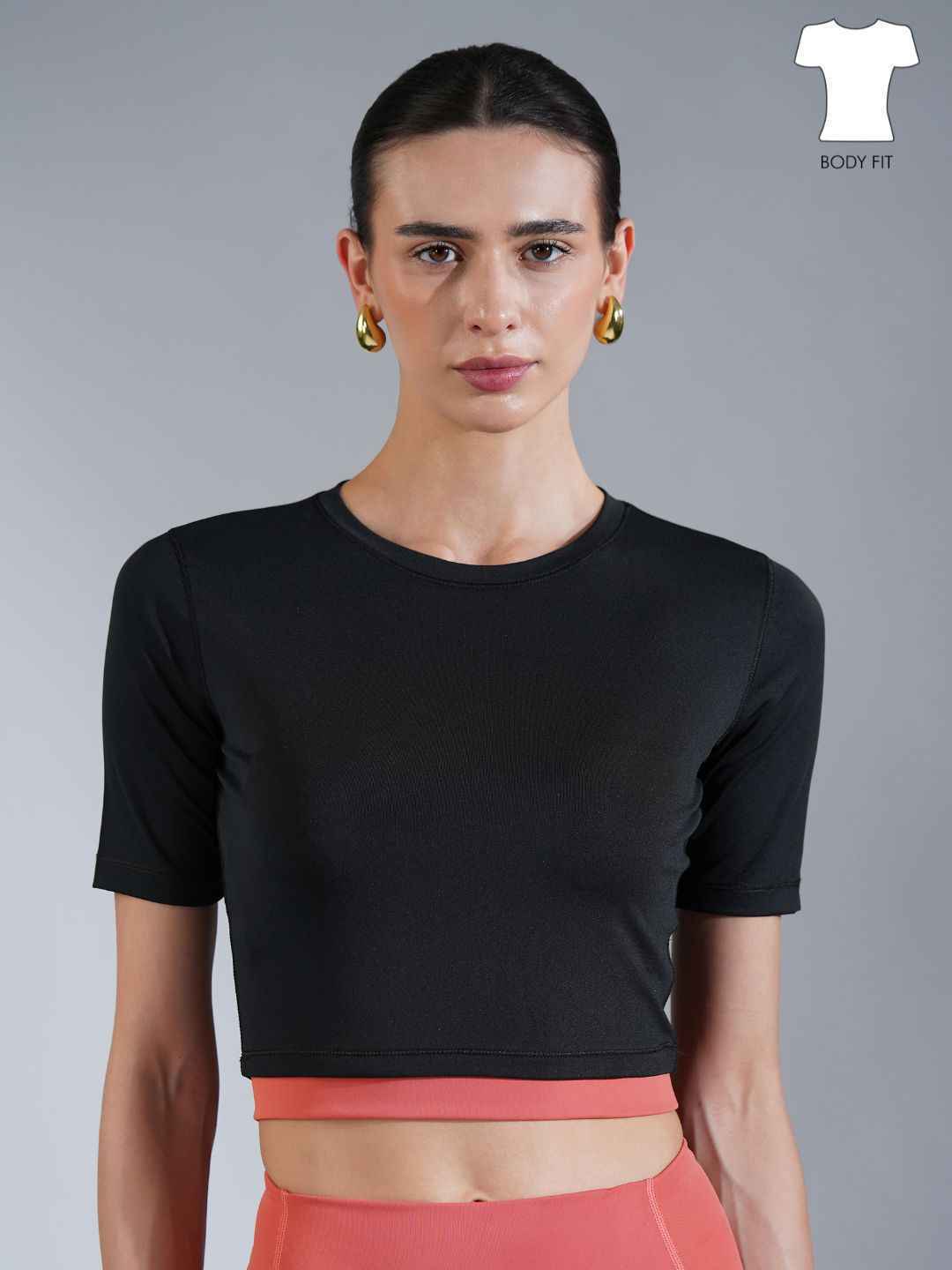 Core Crop top- Black Black