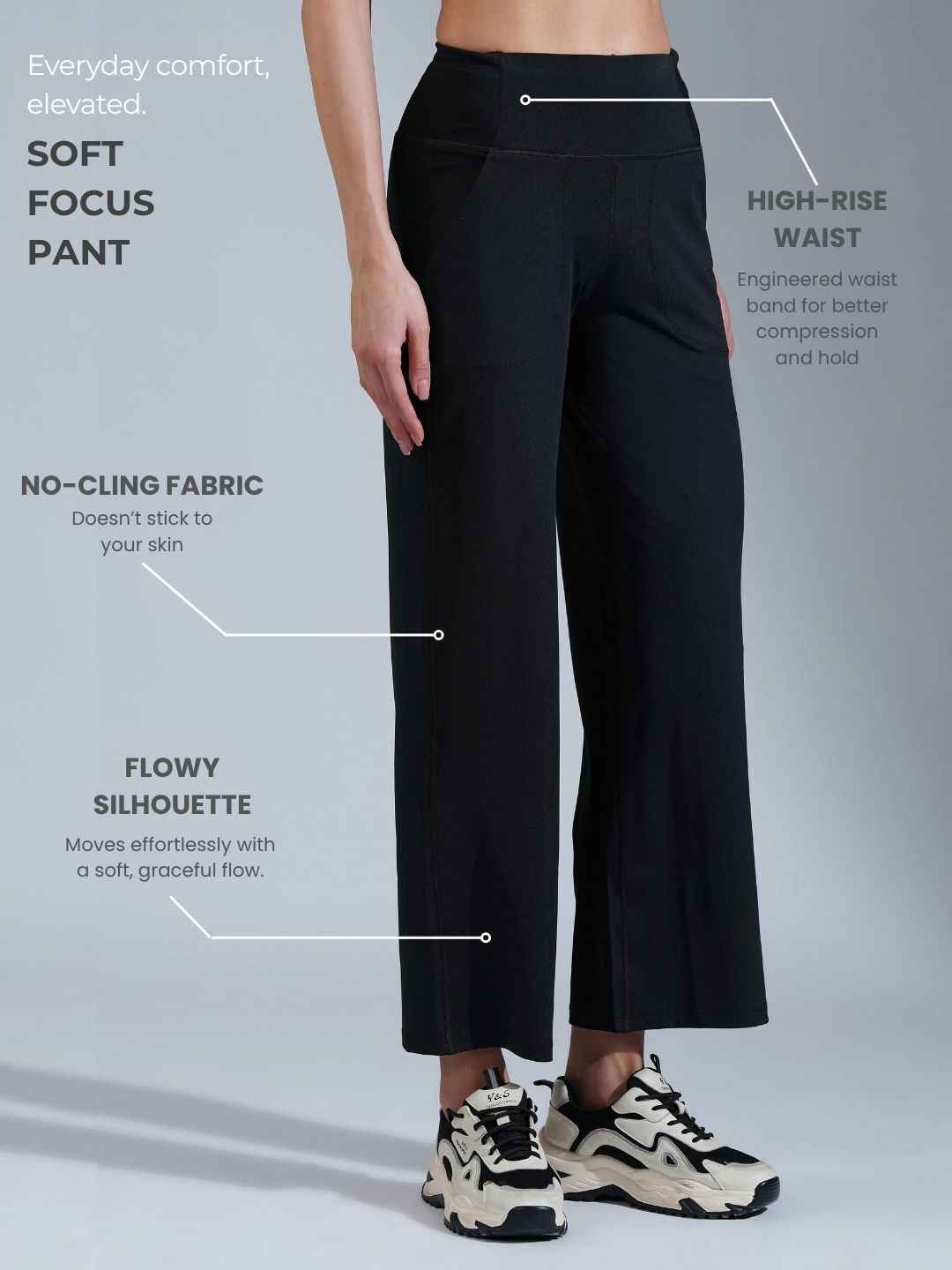 Soft focus pant- Black Black