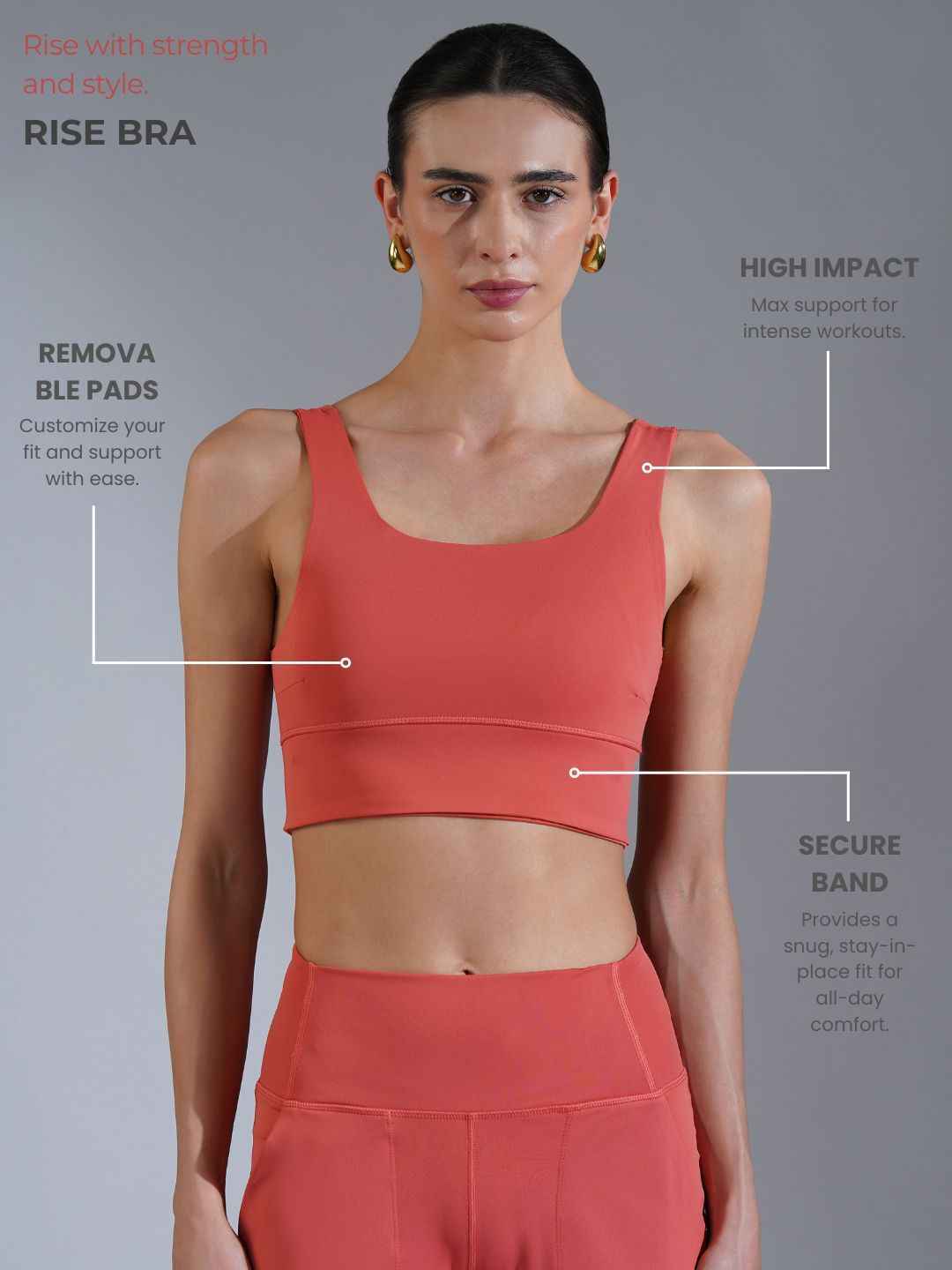 Rise Bra Peach