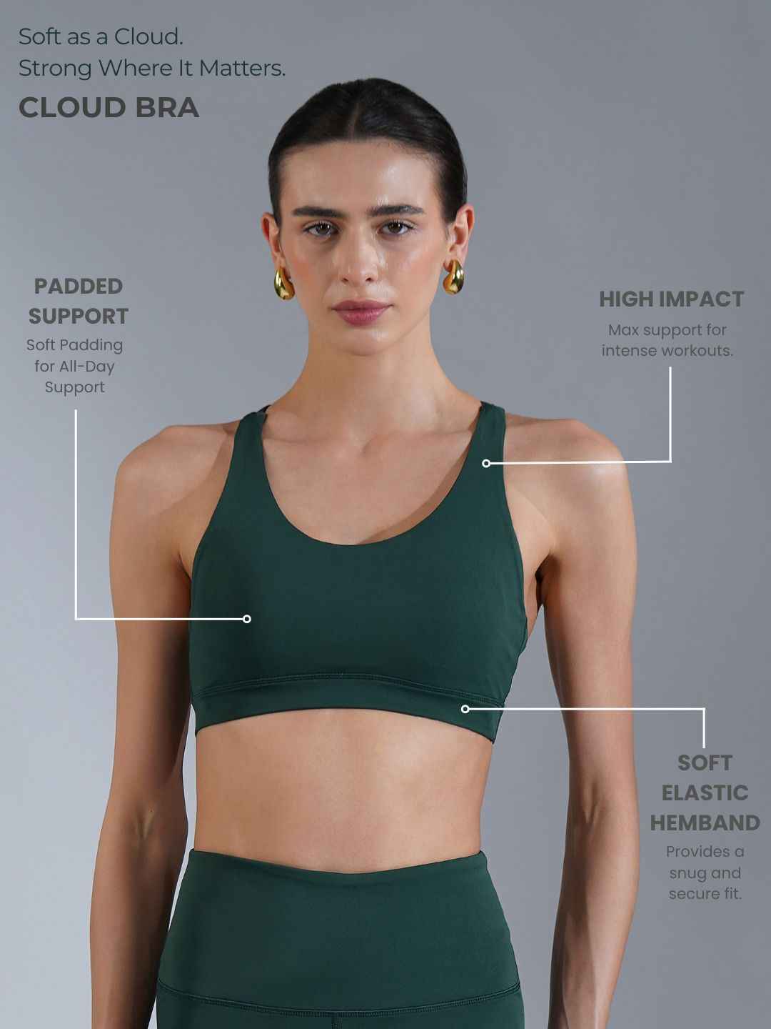 Cloud Bra Dark Green