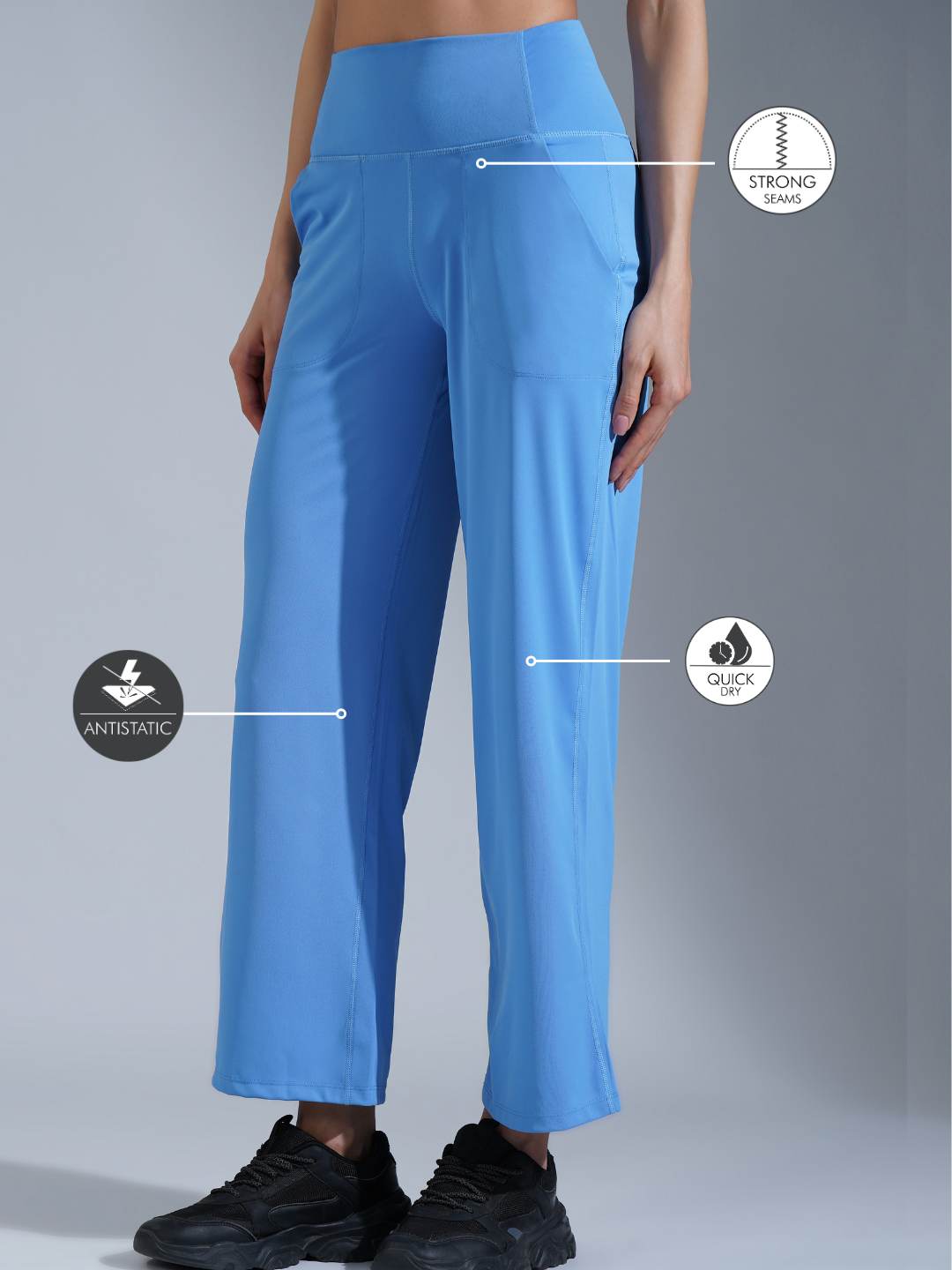 Soft focus pant- Black Sky Blue