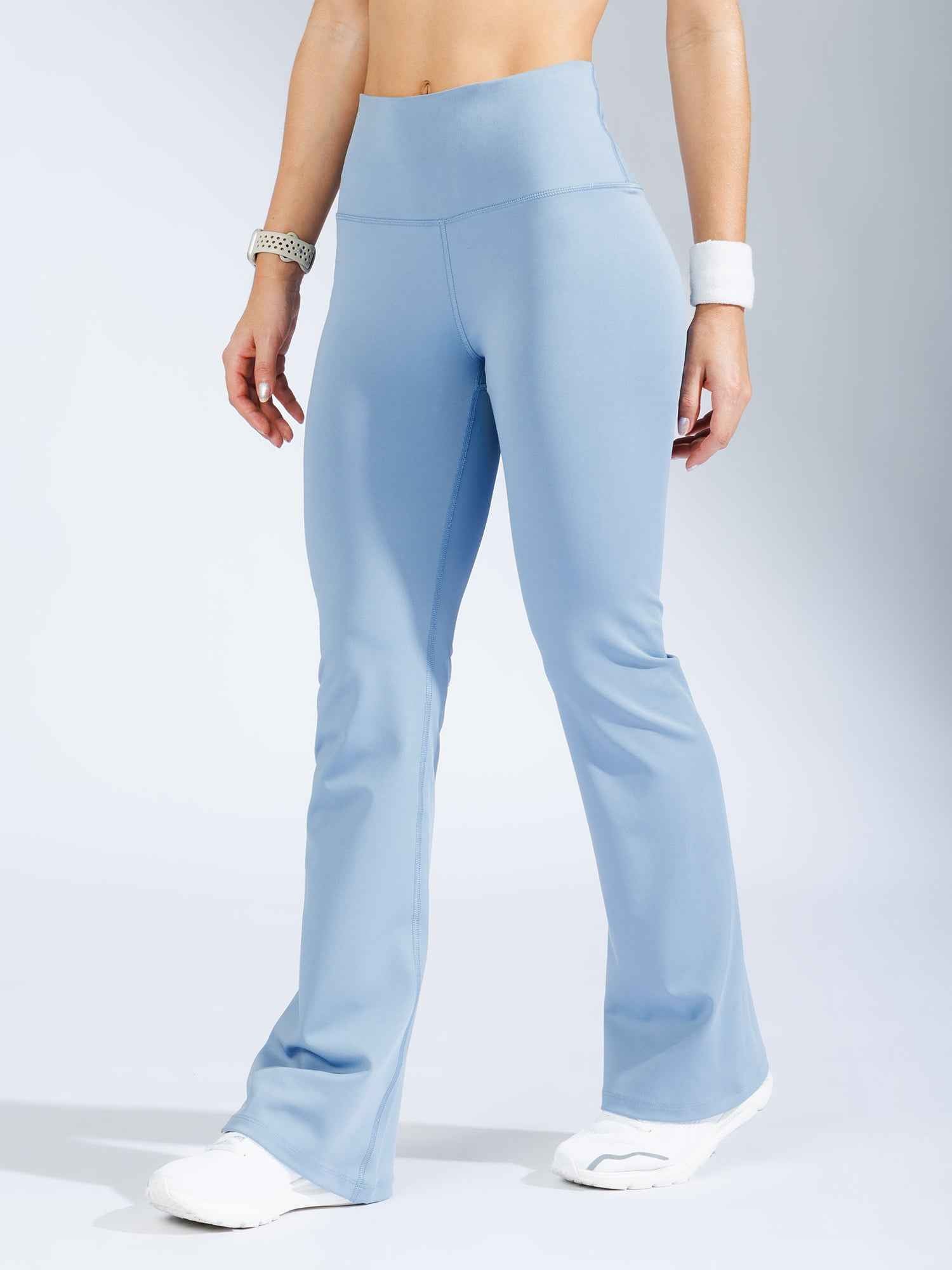 Cloud Stride Pants – Flared Yoga Pants for Women Pitch Blue